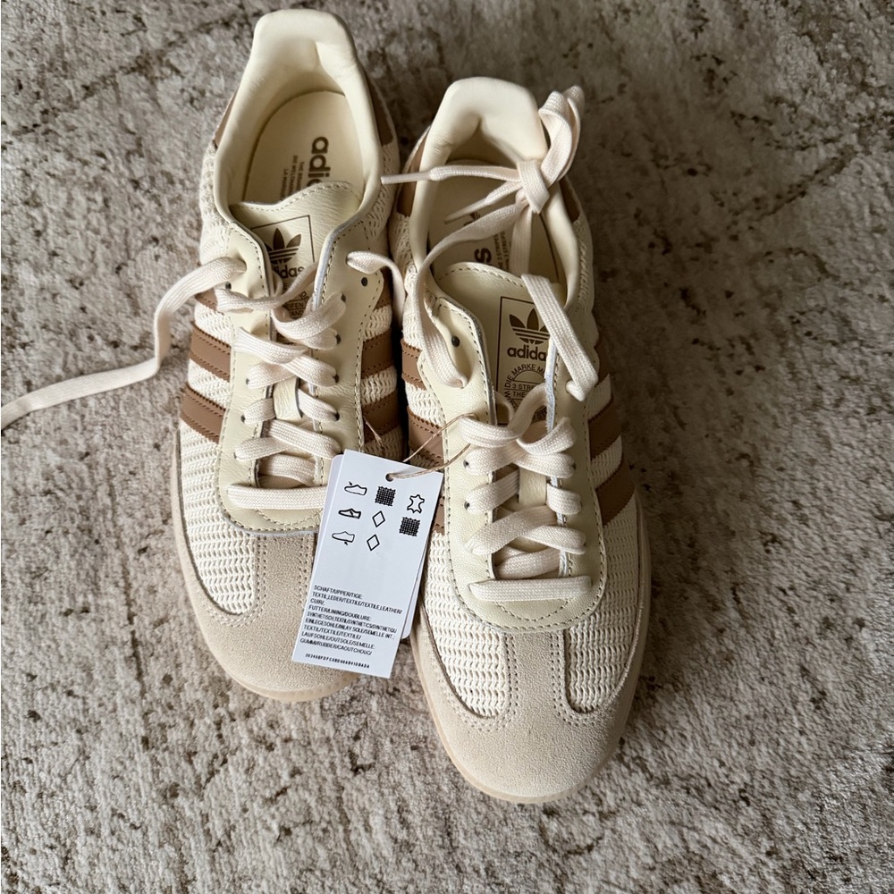 Adidas Beige and Brown Sneakers